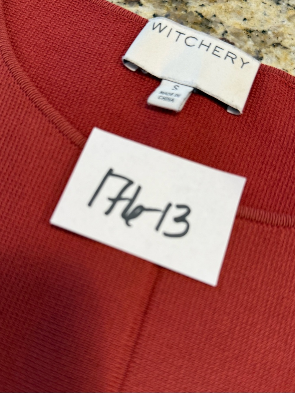Witchery rust colored fit & flare retro top SZ SM - Picture 12 of 13